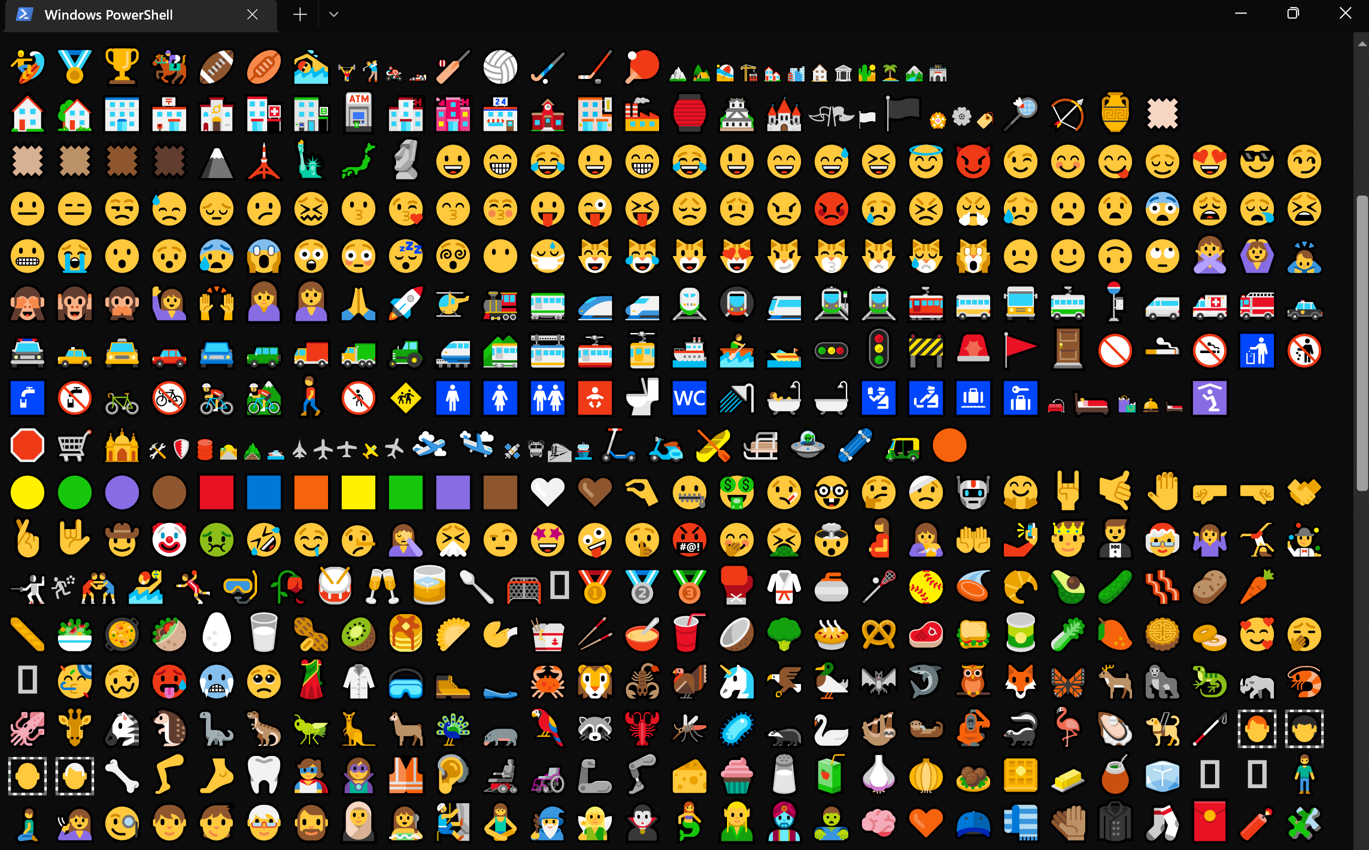 emoji in terminal